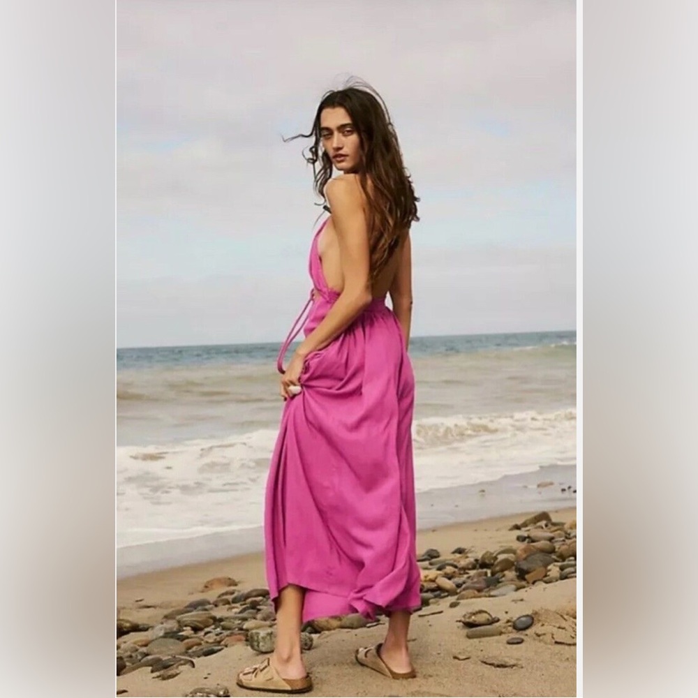 NWT FREE PEOPLE GOT A CRUSH MIDI DRESS - Picture 4 of 4